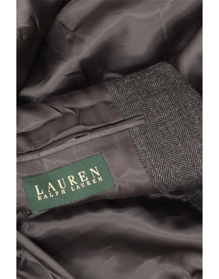 Мужской пиджак стандартного кроя Ralph Lauren, Великобритания 48 3XL, серый с узором «в елочку»