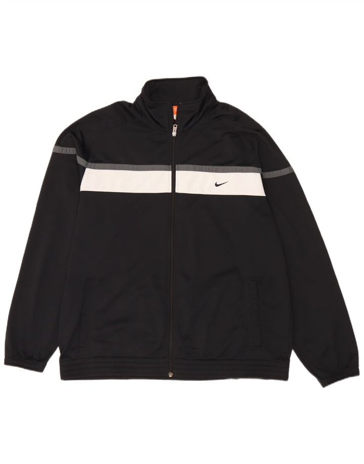 Мужская спортивная куртка Nike UK 46/48 XL, черный полиэстер с цветными блоками