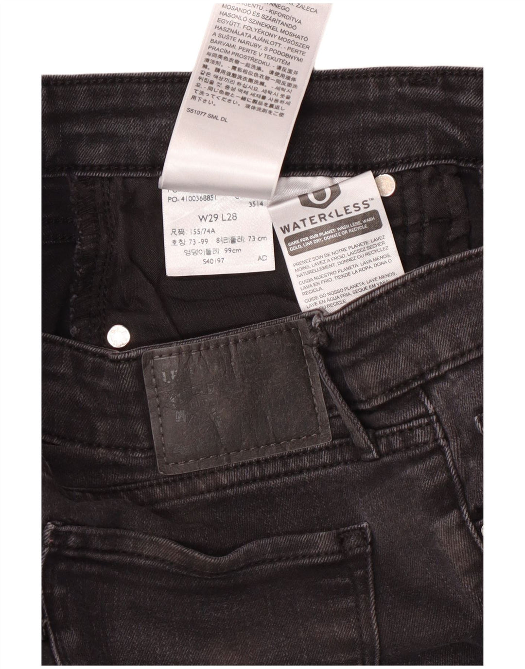 Женские джинсы скинни Levi's 711 W29 L28 Серые хлопковые