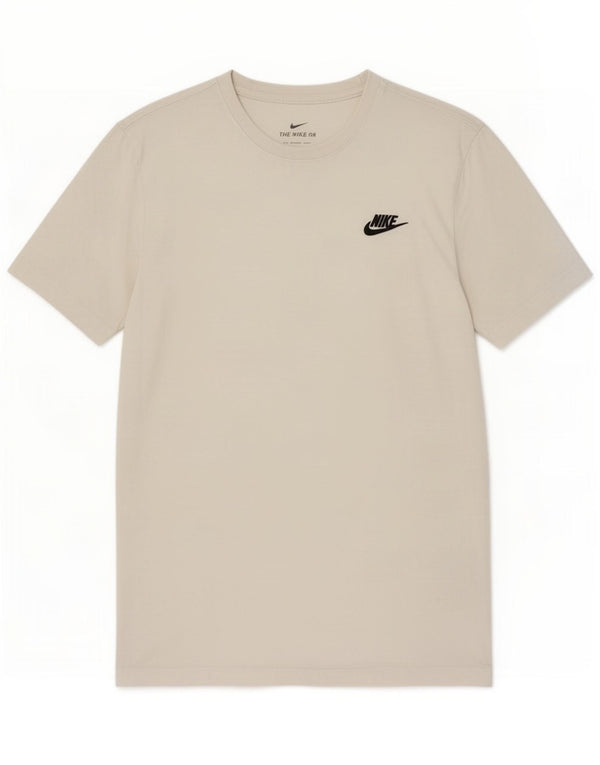 Мужская футболка Nike из хлопка белого цвета среднего размера