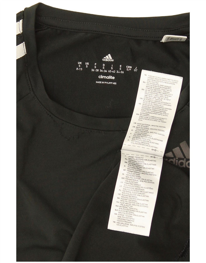 Женская футболка Adidas Climalite Top UK 8/10, маленький черный полиэстер