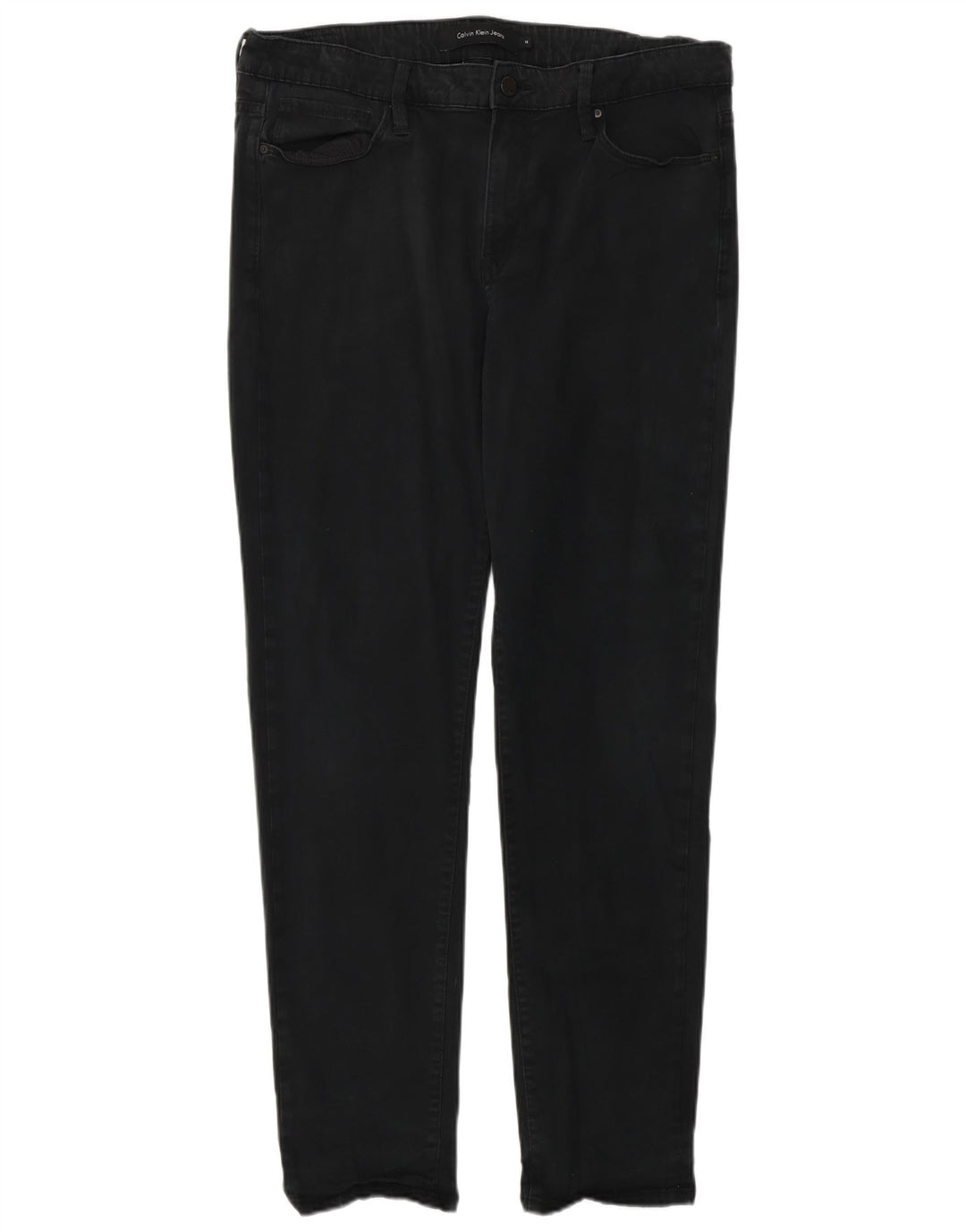 Женские узкие джинсы CALVIN KLEIN США 14 XL W34 L32, черный хлопок