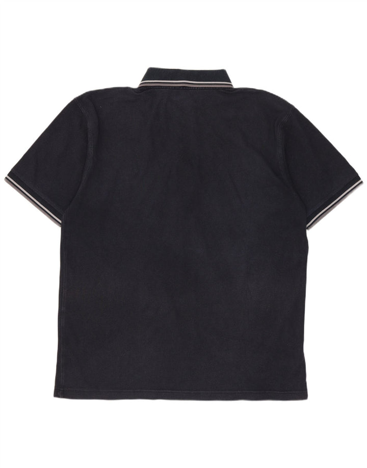 Мужская рубашка-поло FRED PERRY, большая, темно-синяя, хлопковая