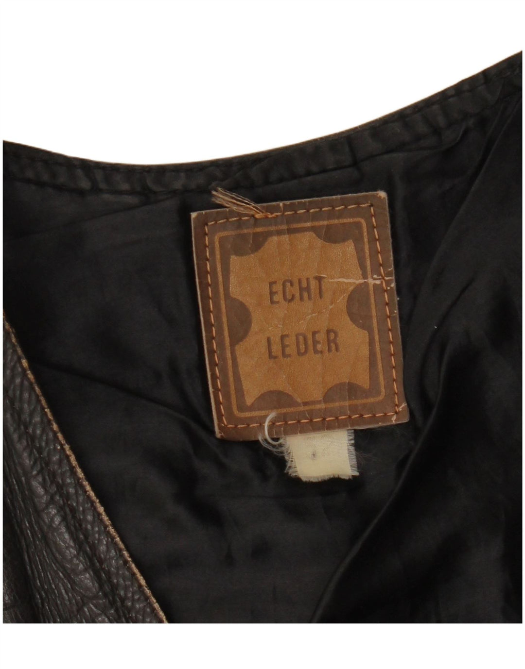 Винтажный мужской укороченный кожаный жилет IT 52 XL, черный кожаный