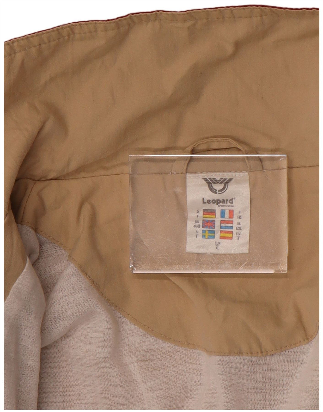 Мужская ветровка LEOPARD UK 44/46 XL Красный хлопок с пейсли