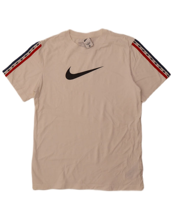 Nike Mens Graphic T-Shirt Top Medium White Cotton