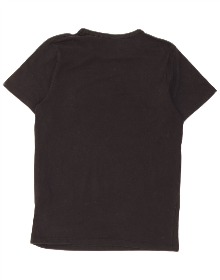 Мужская футболка Jack & Jones из хлопка среднего размера, черная