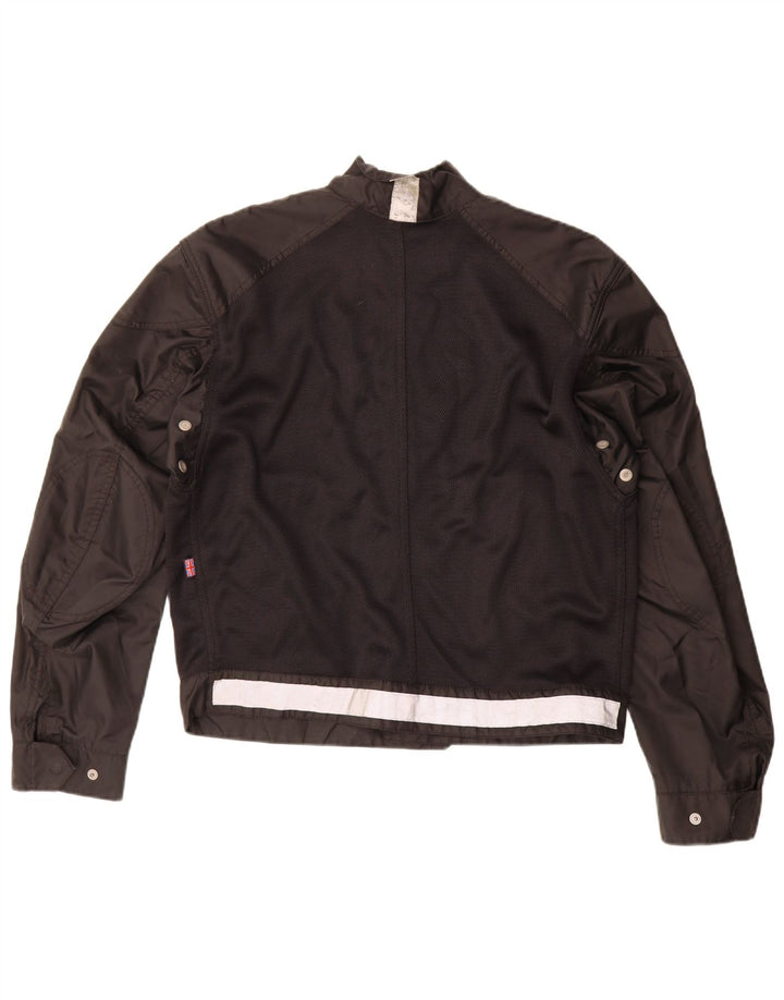 Мужская куртка-гонщик Belstaff UK 40, большая черная с цветными блоками