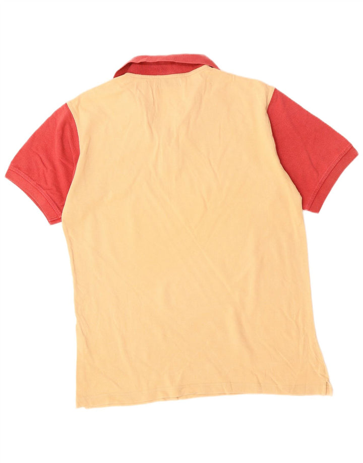 Мужская рубашка-поло для регби ASICS среднего бежевого цвета, хлопок с цветными блоками