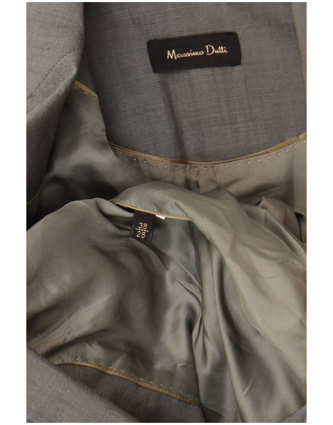 MASSIMO DUTTI Женский пиджак на 2 пуговицах EU 38 Маленький Серый