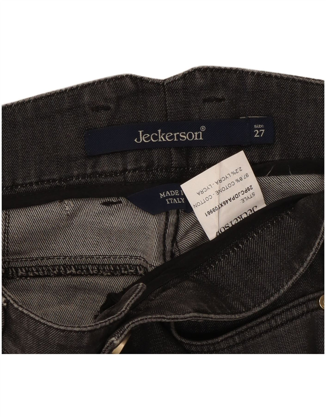 Женские узкие джинсы Jeckerson W27 L29, черный хлопок
