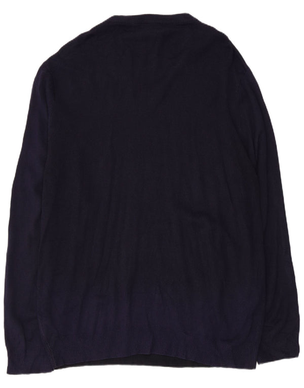 Мужской джемпер с v-образным вырезом PIERRE CARDIN 2XL темно-синий акрил