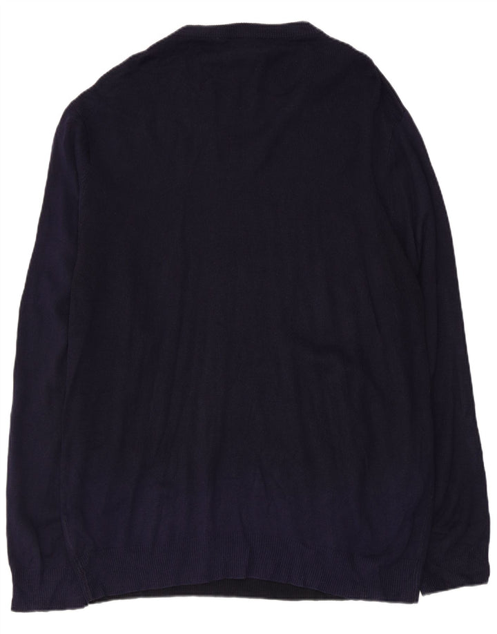 Мужской джемпер с v-образным вырезом PIERRE CARDIN 2XL темно-синий акрил