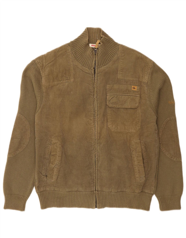 Мужской кардиган Quiksilver, маленький хлопковый свитер цвета хаки