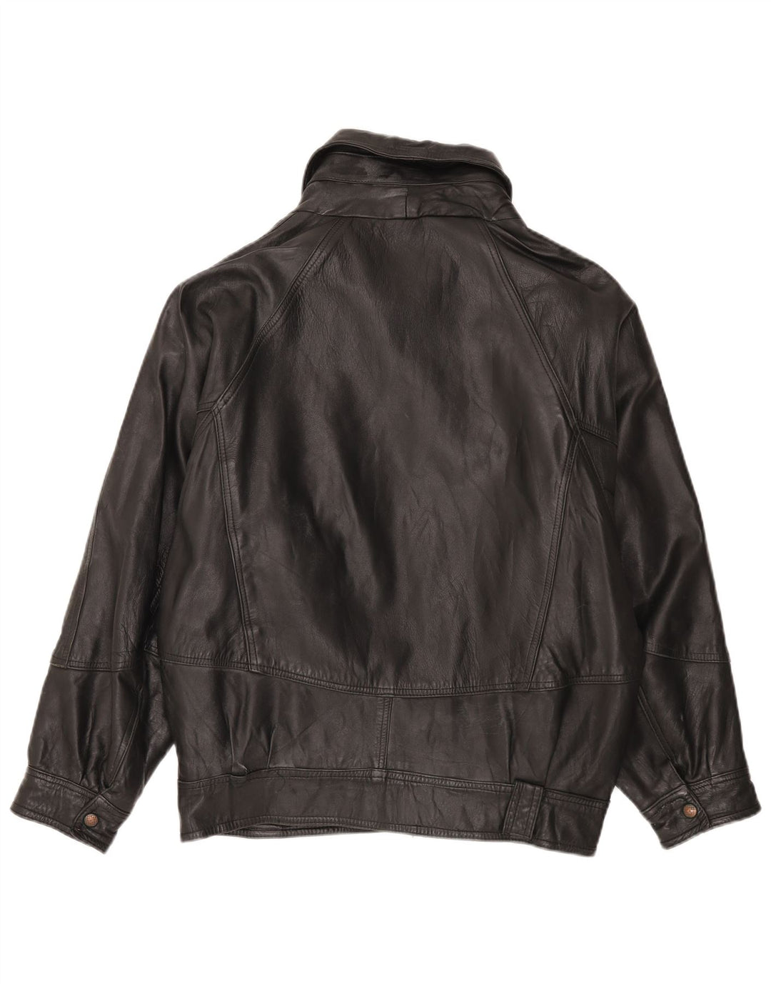 Винтажная мужская кожаная куртка UK 42 XL, черная кожа