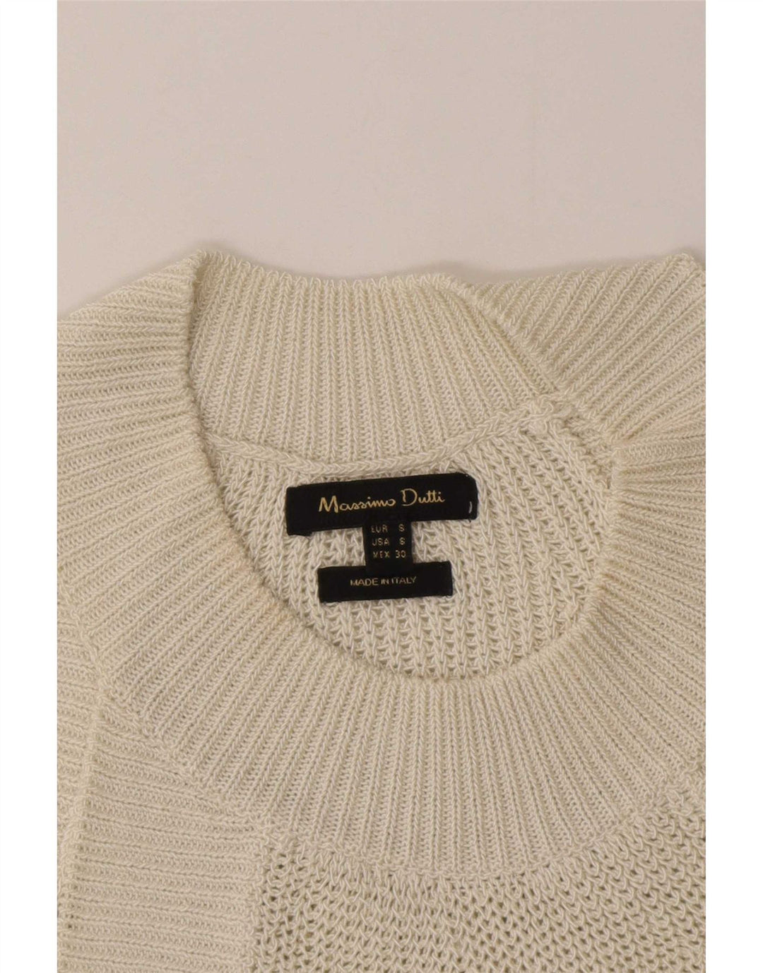 Женский вязаный топ с бретельками Massimo Dutti UK 10, маленький Off White