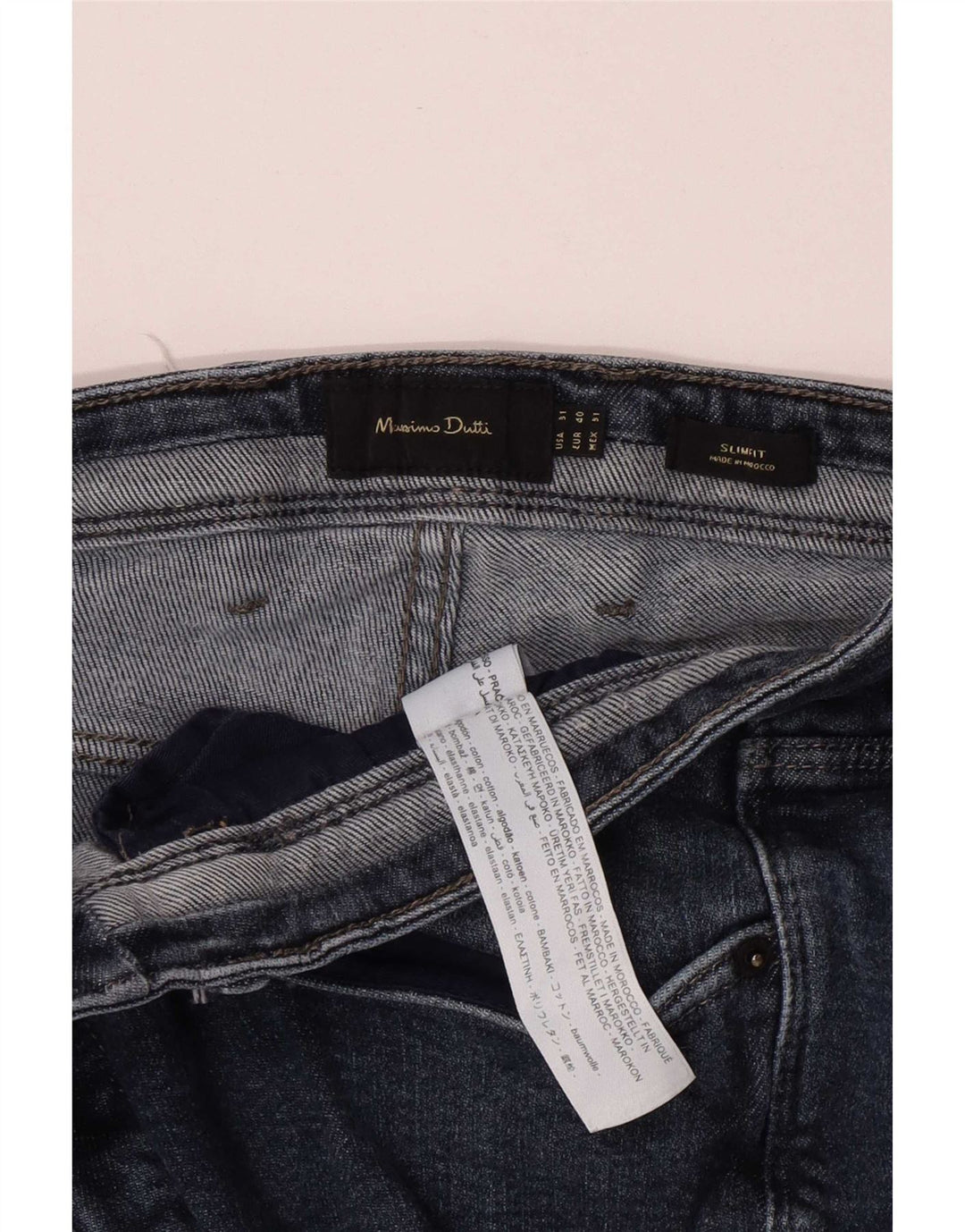 Мужские узкие джинсы Massimo Dutti W31 L29, синий хлопок