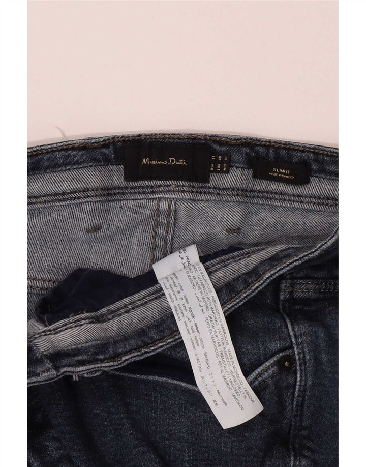 Мужские узкие джинсы Massimo Dutti W31 L29, синий хлопок