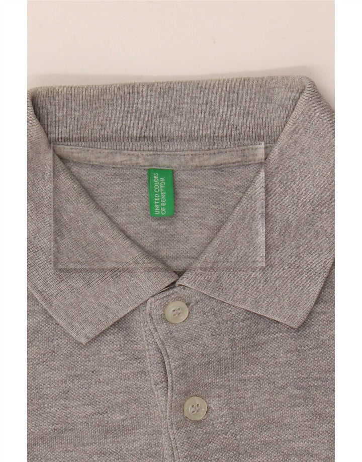 Мужская рубашка поло Benetton, маленькая серая