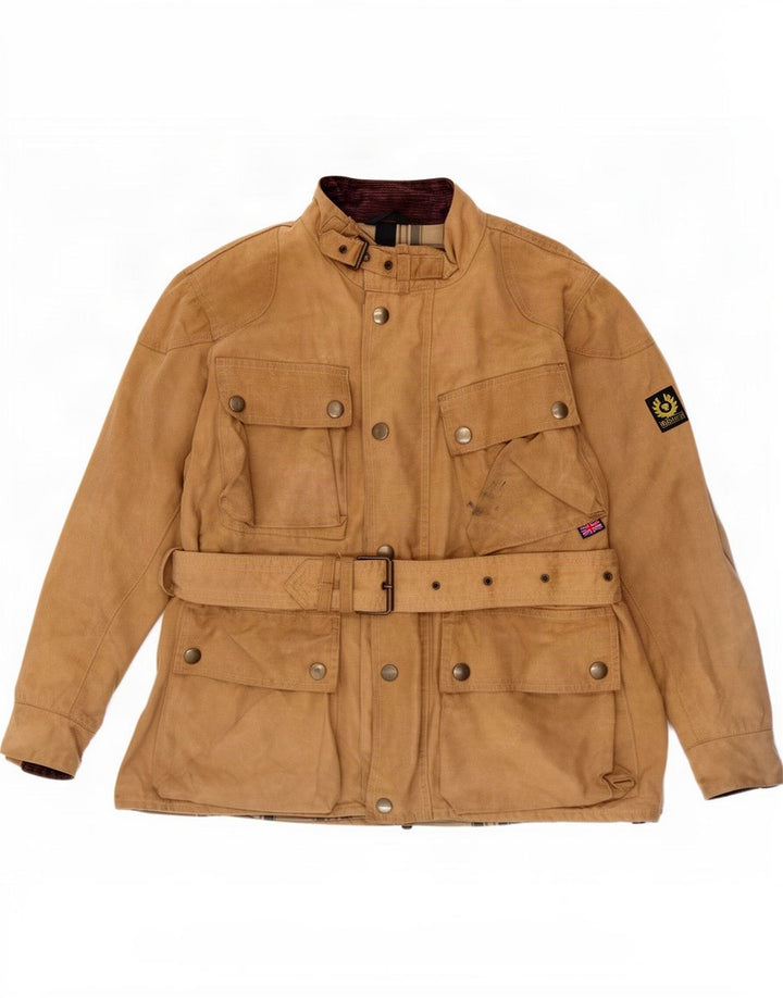 Мужская куртка Belstaff из вощеного хлопка UK 40, большая коричневая