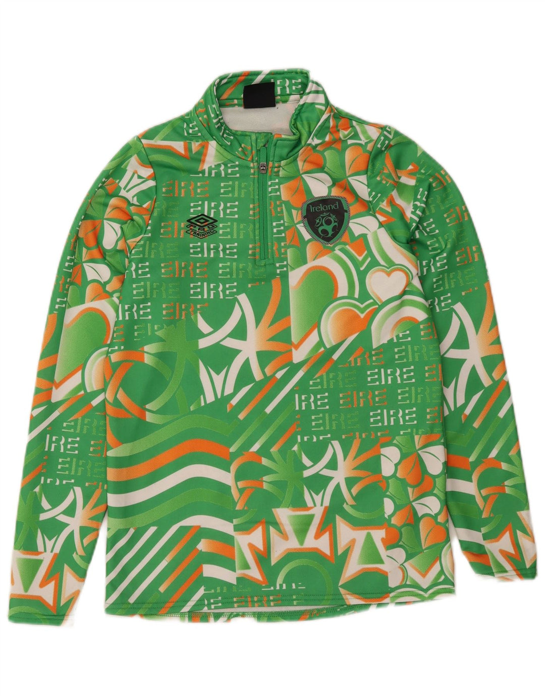 Пуловер с рисунком для девочек Umbro, спортивный костюм, топ 11–12 лет, большой зеленый цвет