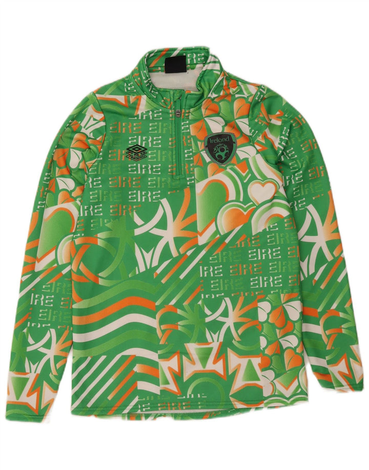 Пуловер с рисунком для девочек Umbro, спортивный костюм, топ 11–12 лет, большой зеленый цвет