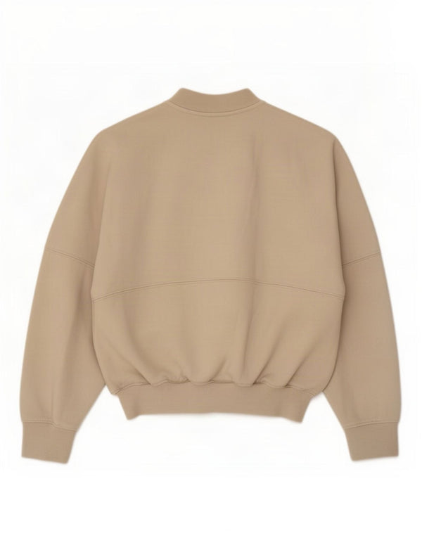 Женский спортивный костюм оверсайз Zara UK 10, маленький бежевый хлопок
