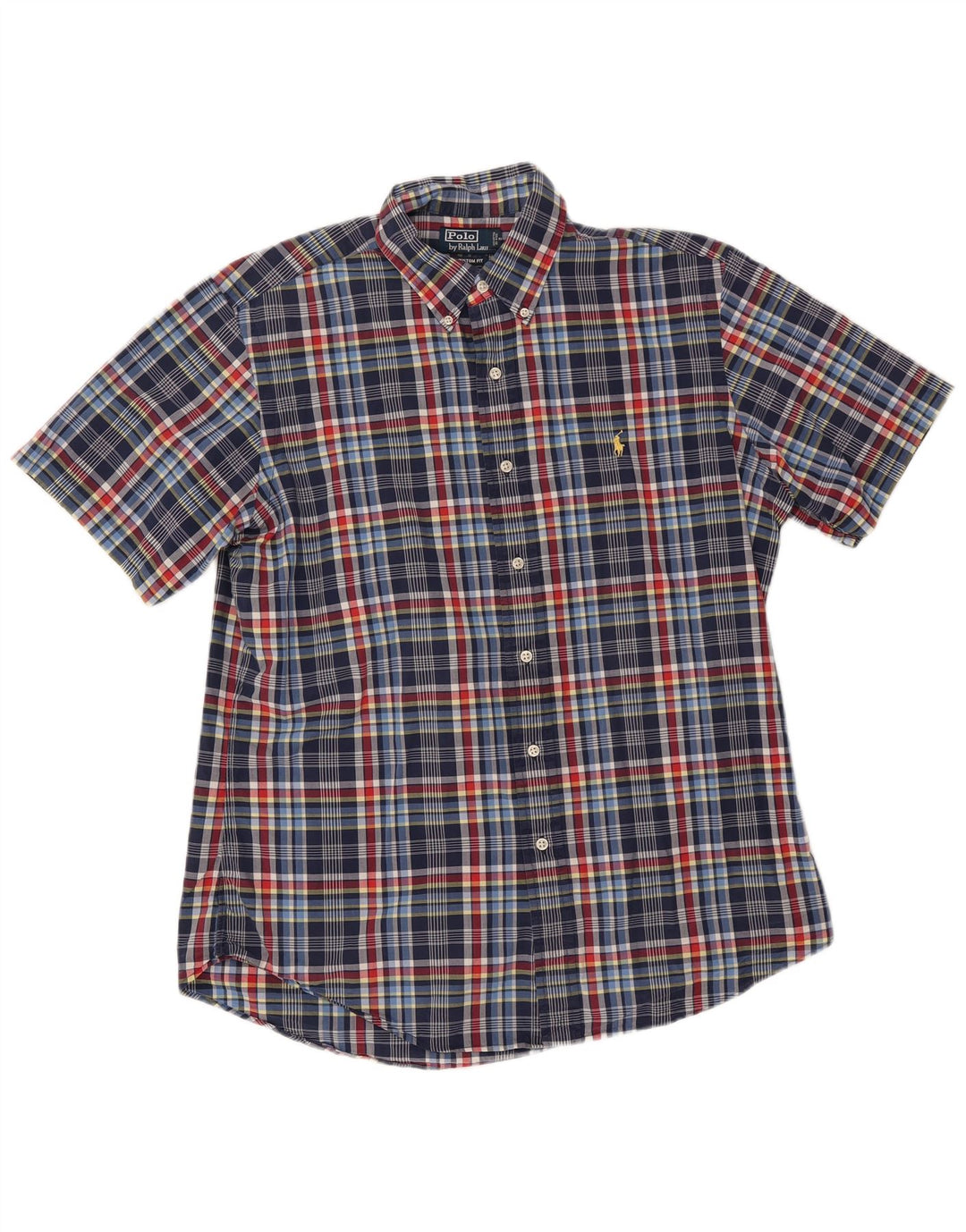 Мужская рубашка на заказ Polo Ralph Lauren, большая синяя хлопковая клетка в клетку