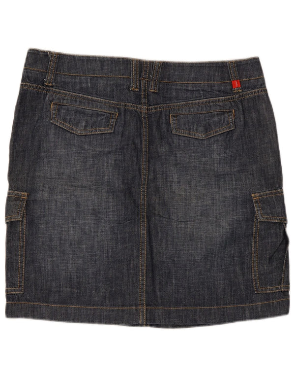 Женская джинсовая юбка-карго Esprit UK 14, большая W34, темно-синяя, хлопок