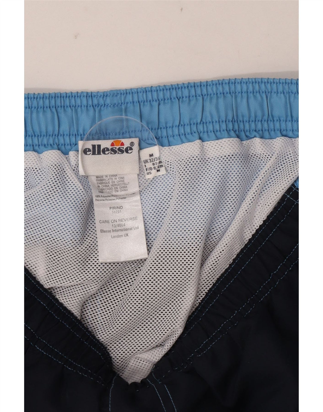 Мужские шорты для плавания Ellesse с рисунком, средний темно-синий, полиэстер с цветными блоками