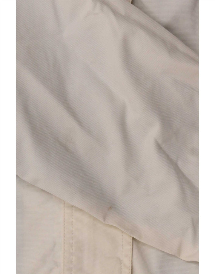 Weird Fish Womens Hooded Rain Jacket UK 14 Large White Colourblock Nylon