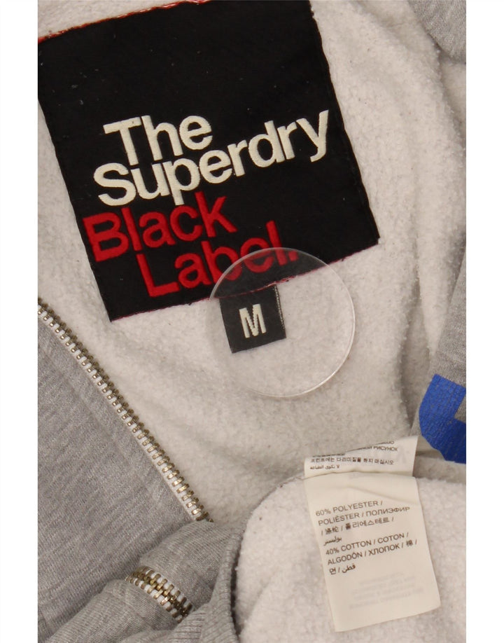 Мужской свитер с капюшоном и молнией Superdry, средний серый полиэстер