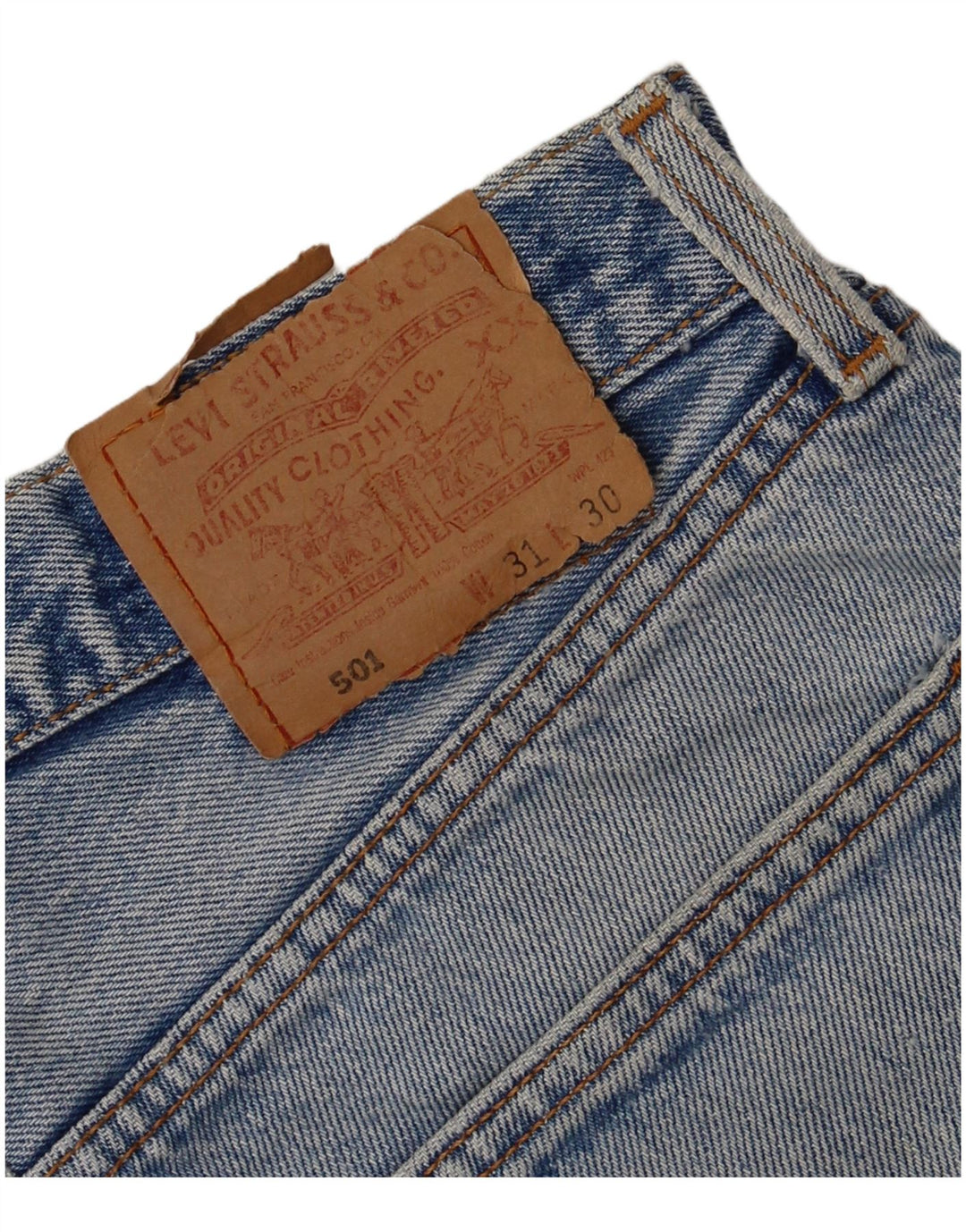 Женская джинсовая мини-юбка Levi's 501 с потертостями W31, средний синий хлопок, хлопок