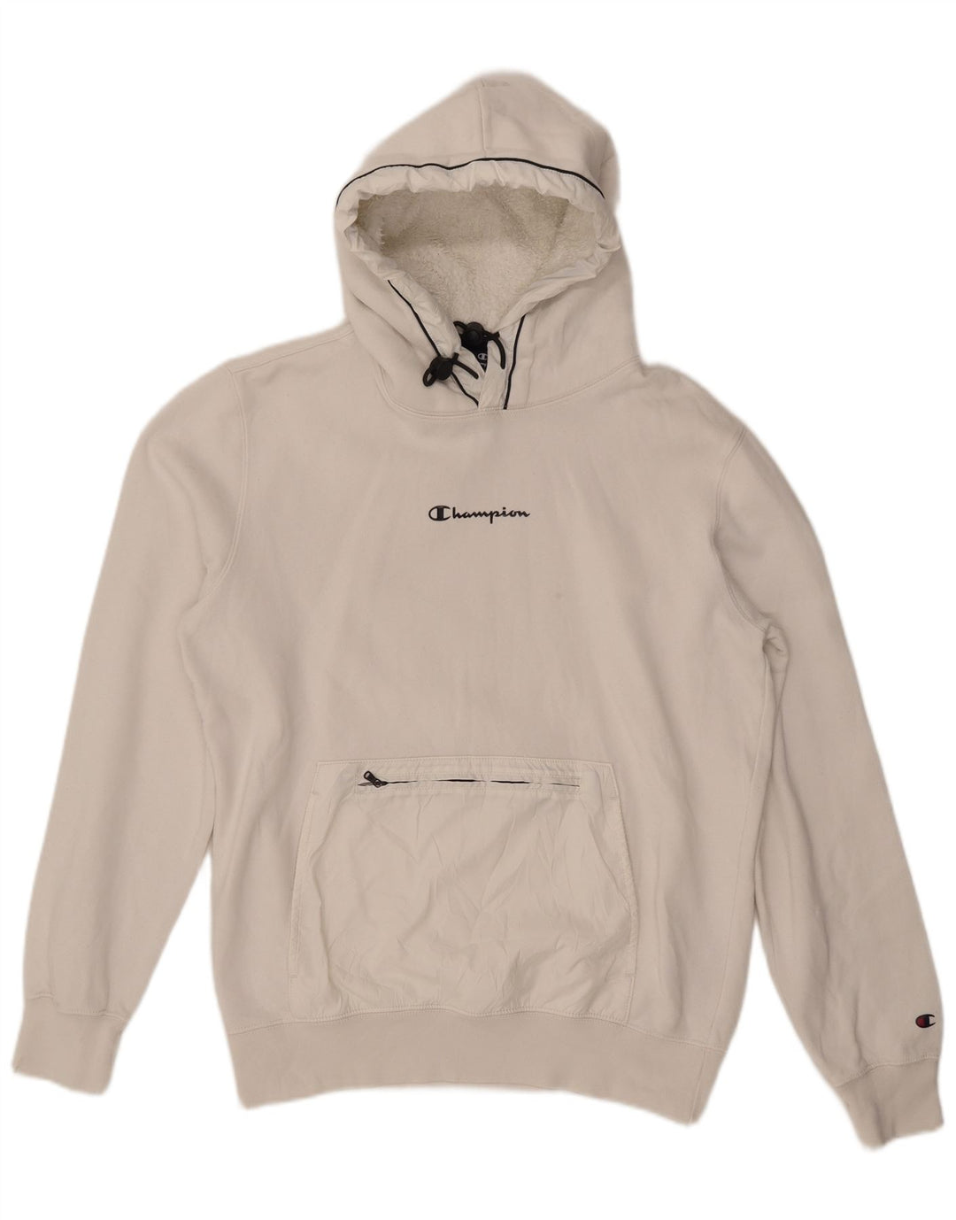 Женский джемпер с капюшоном CHAMPION UK 16, большой размер, белый хлопок