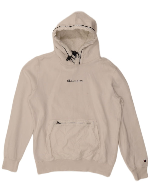 Женский джемпер с капюшоном CHAMPION UK 16, большой размер, белый хлопок