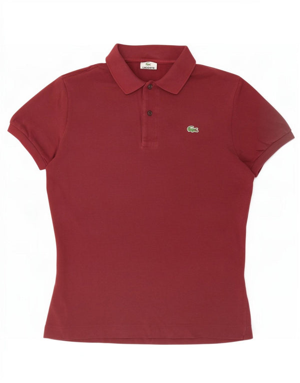 Мужская рубашка-поло Lacoste, размер 4, средний бордовый хлопок, хлопок
