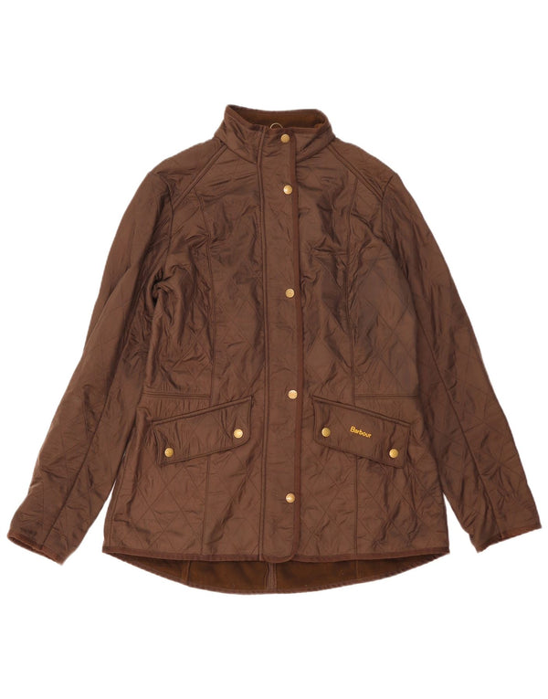 Женская стеганая куртка Barbour UK 16, большая коричневая