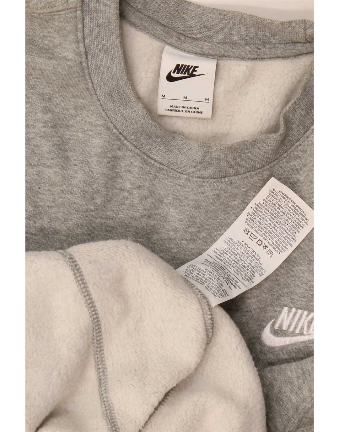 Мужской свитер Nike, хлопковый джемпер среднего серого цвета