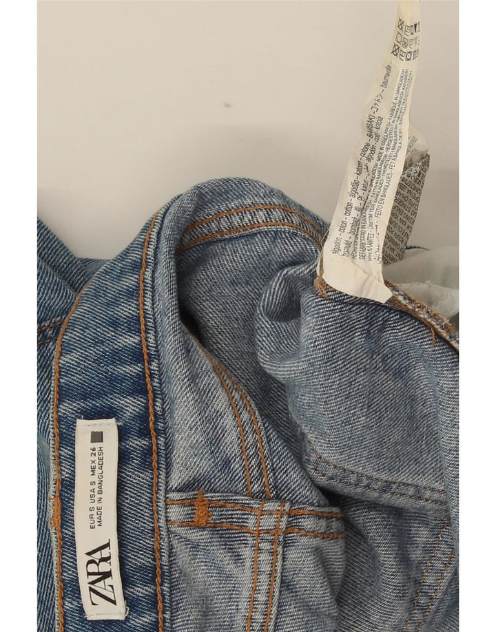 Женские джинсовые шорты Zara, маленькие, синие, хлопок, W26