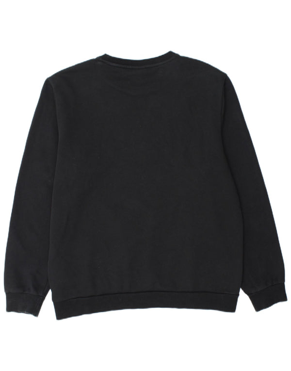 Мужской свитшот с рисунком Puma, большой черный хлопковый джемпер