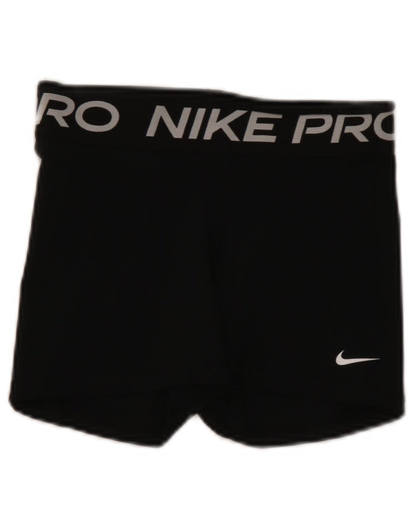 Женские спортивные шорты Nike Dri Fit с графическим рисунком UK 8, маленькие черные из полиэстера