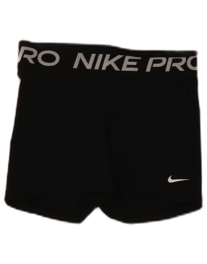 Женские спортивные шорты Nike Dri Fit с графическим рисунком UK 8, маленькие черные из полиэстера