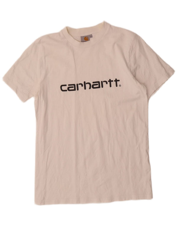 Мужская футболка с рисунком Carhartt, маленькая, белая