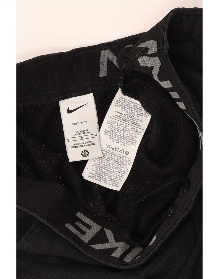 Мужские спортивные брюки Nike Dri Fit для бега, средние черные хлопковые брюки