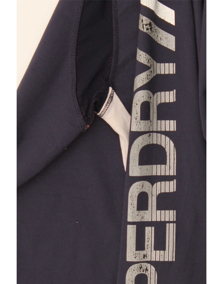 Женский топ с графическим рисунком Superdry UK 12, средний темно-синий с цветными блоками