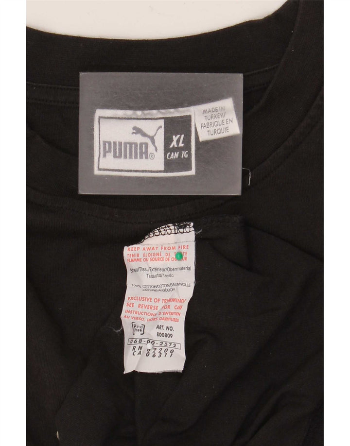 Мужской топ с рисунком Puma с длинным рукавом XL, черный хлопок
