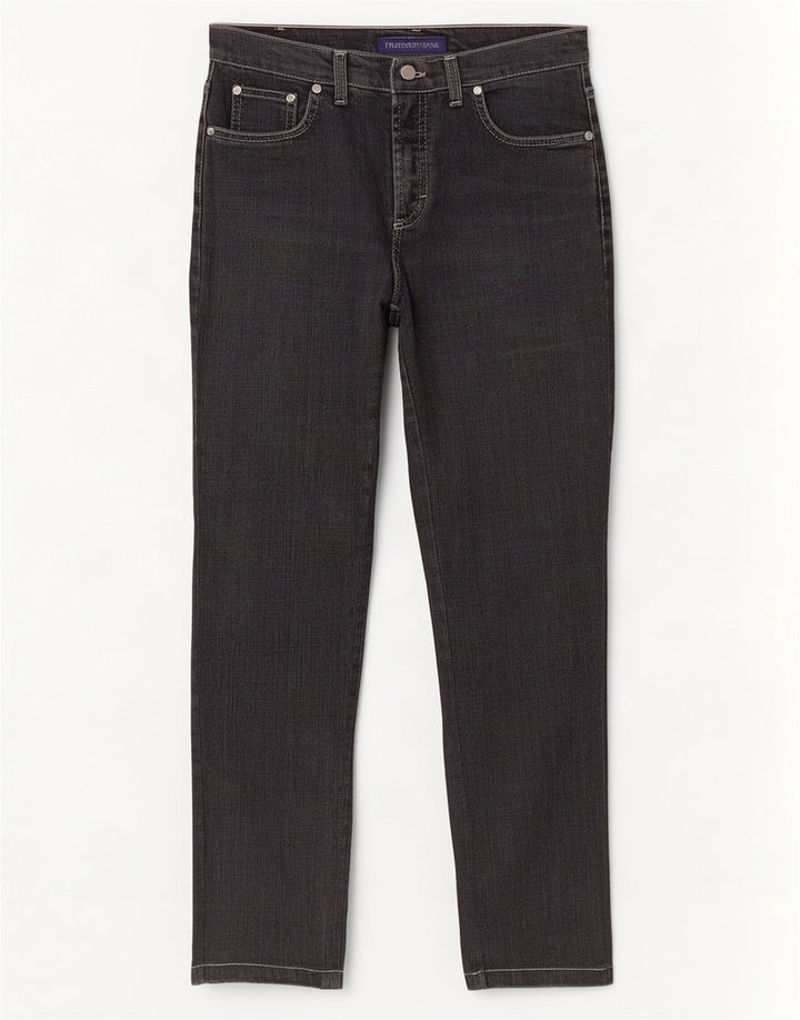 Джинсы Trussardi женские прямые W26 L28 серые, хлопок