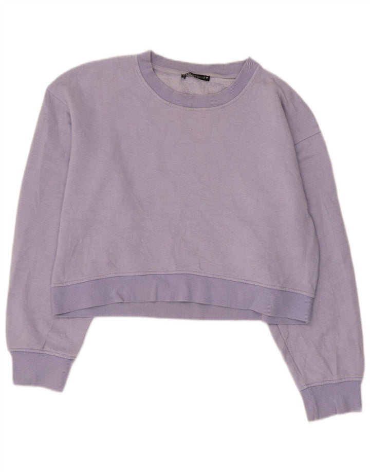 Женский укороченный свитер Zara UK 14, средний фиолетовый