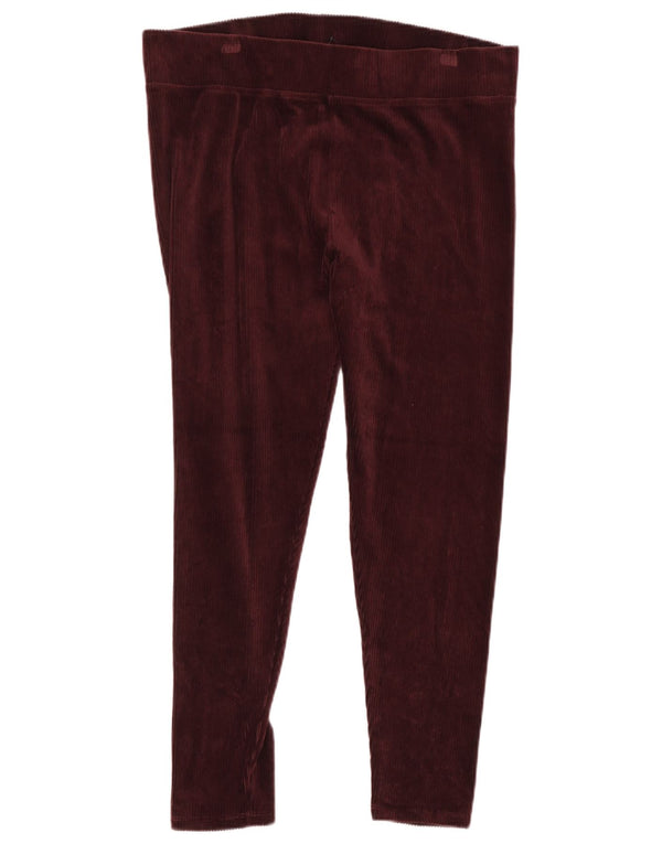 Женские вельветовые леггинсы Marks & Spencer UK 18 XL, бордовый хлопок