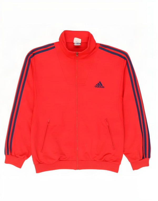 Мужская спортивная куртка Adidas UK 44/46, большой красный полиэстер